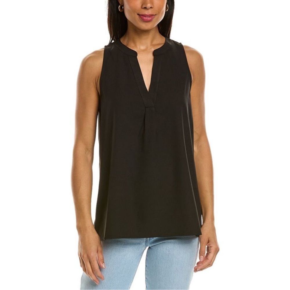 Duffield Lane Wells Shell Black Sleeveless Shirt Blouse NWT Size Medium